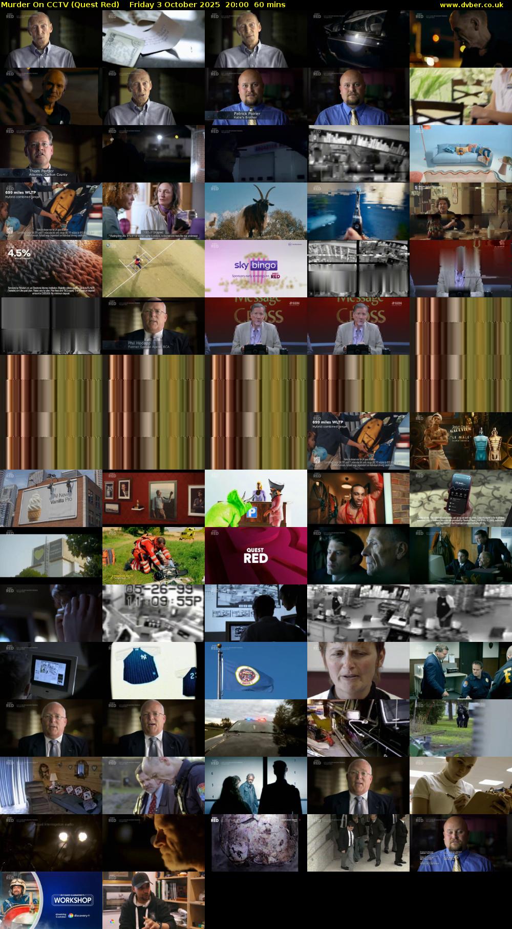 Murder On CCTV (Quest Red) Friday 3 October 2025 20:00 - 21:00