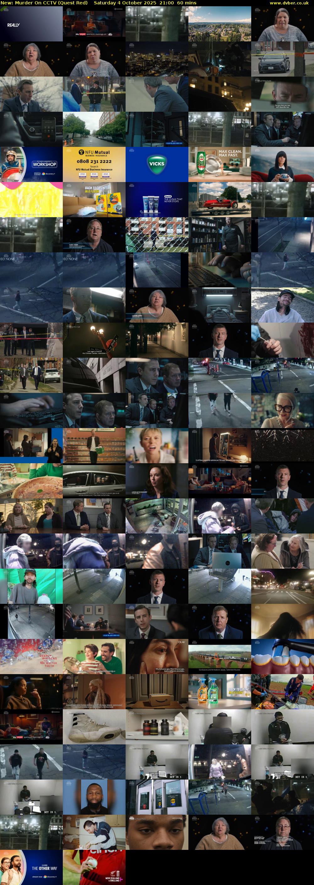 Murder On CCTV (Quest Red) Saturday 4 October 2025 21:00 - 22:00