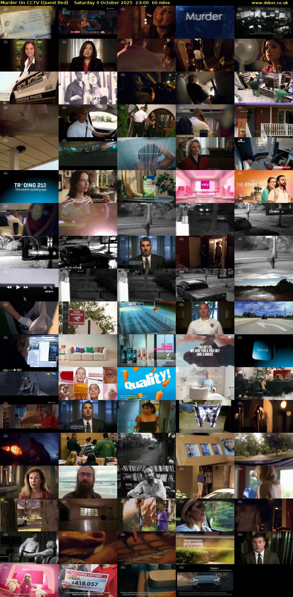 Murder On CCTV (Quest Red) Saturday 4 October 2025 23:00 - 00:00
