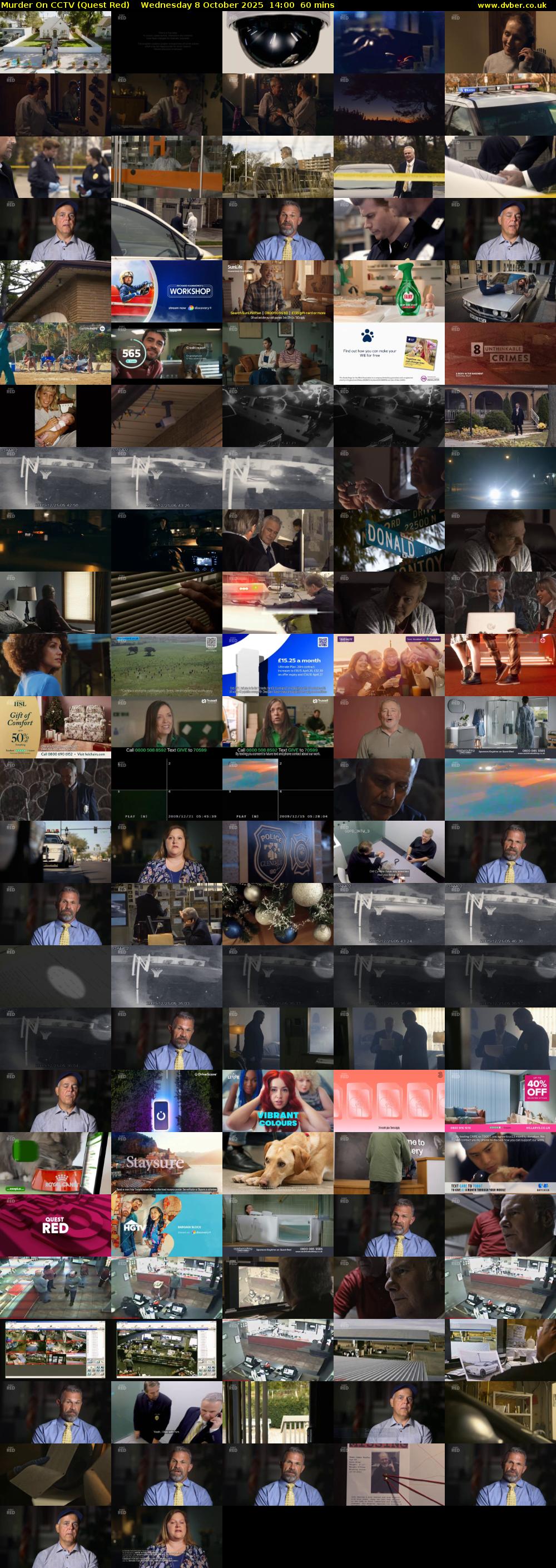 Murder On CCTV (Quest Red) Wednesday 8 October 2025 14:00 - 15:00