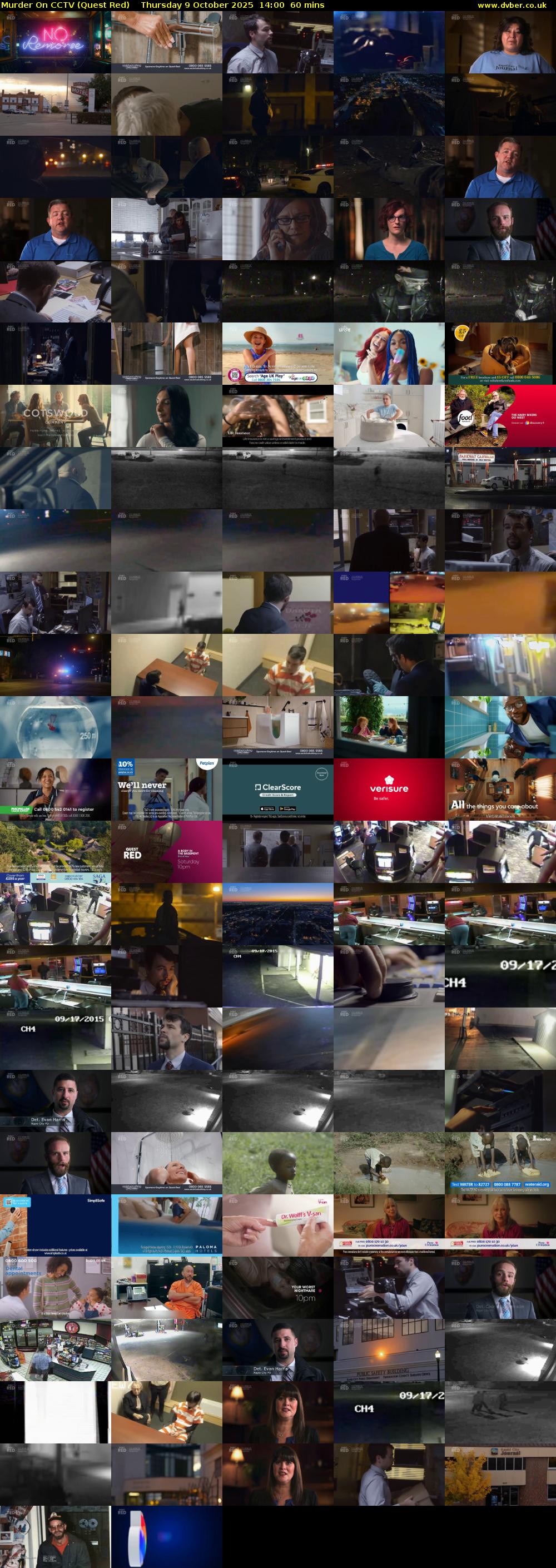 Murder On CCTV (Quest Red) Thursday 9 October 2025 14:00 - 15:00