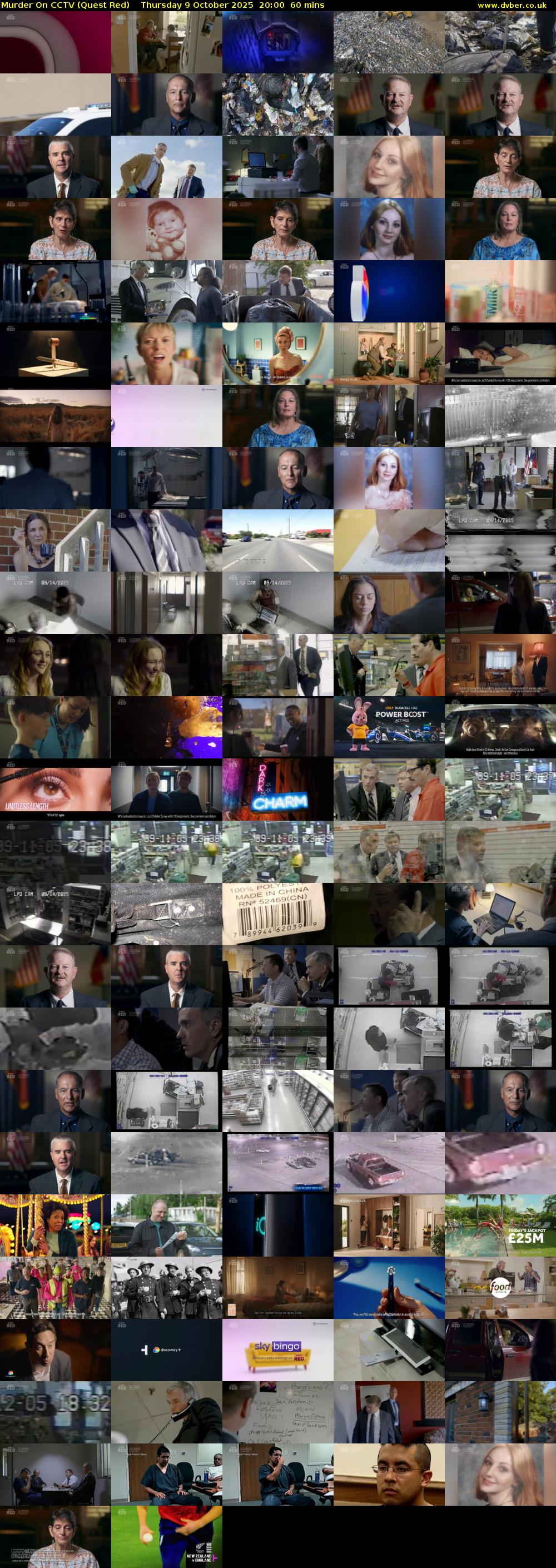 Murder On CCTV (Quest Red) Thursday 9 October 2025 20:00 - 21:00