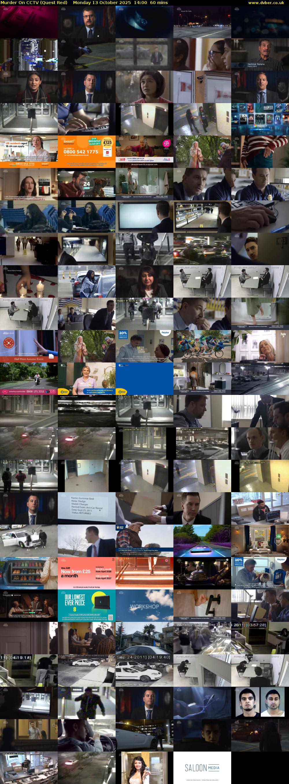 Murder On CCTV (Quest Red) Monday 13 October 2025 14:00 - 15:00