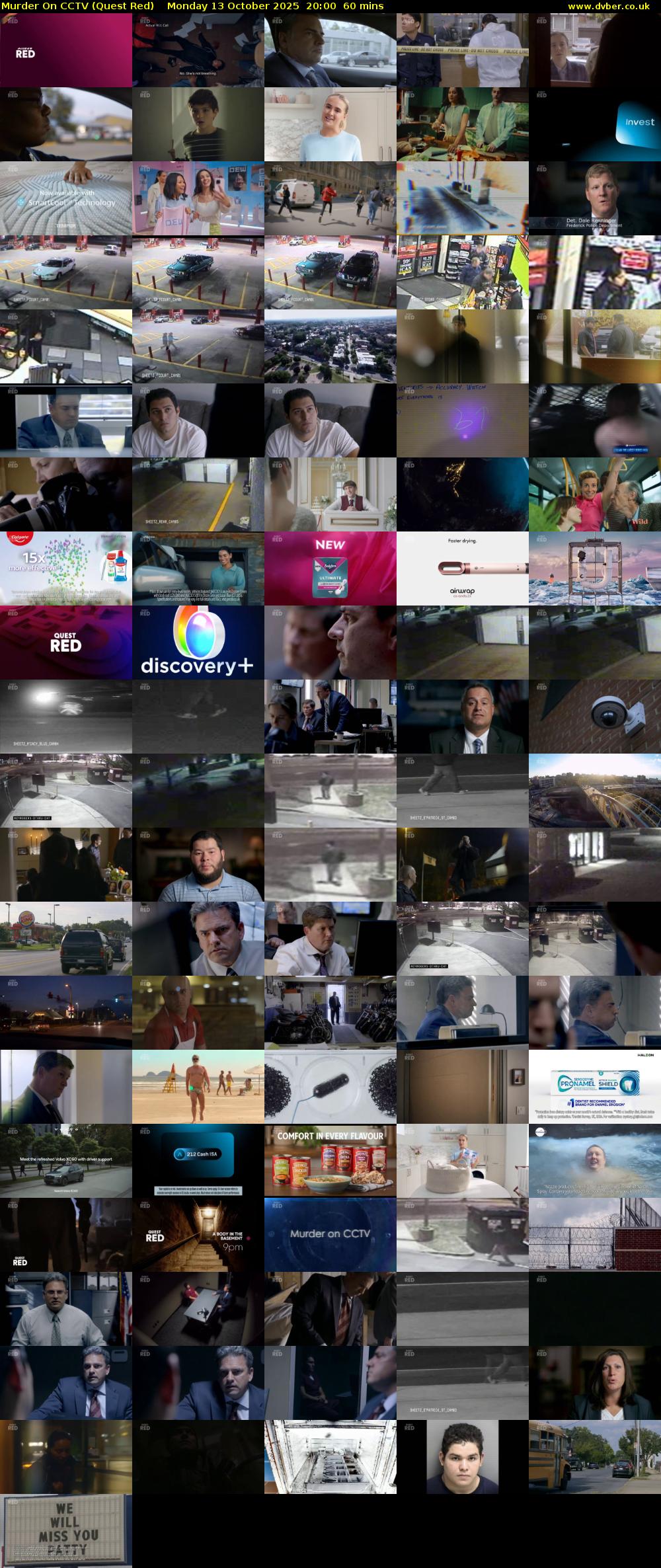 Murder On CCTV (Quest Red) Monday 13 October 2025 20:00 - 21:00