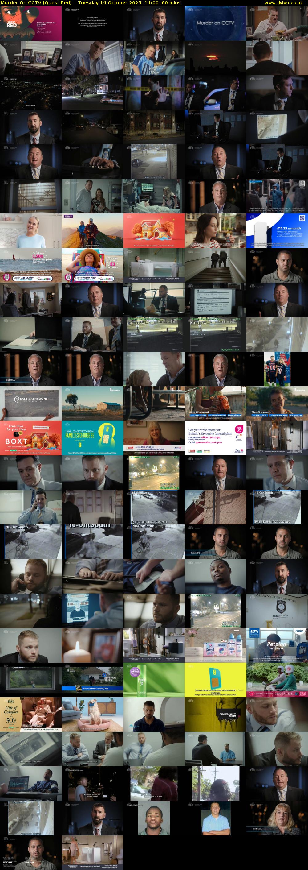 Murder On CCTV (Quest Red) Tuesday 14 October 2025 14:00 - 15:00
