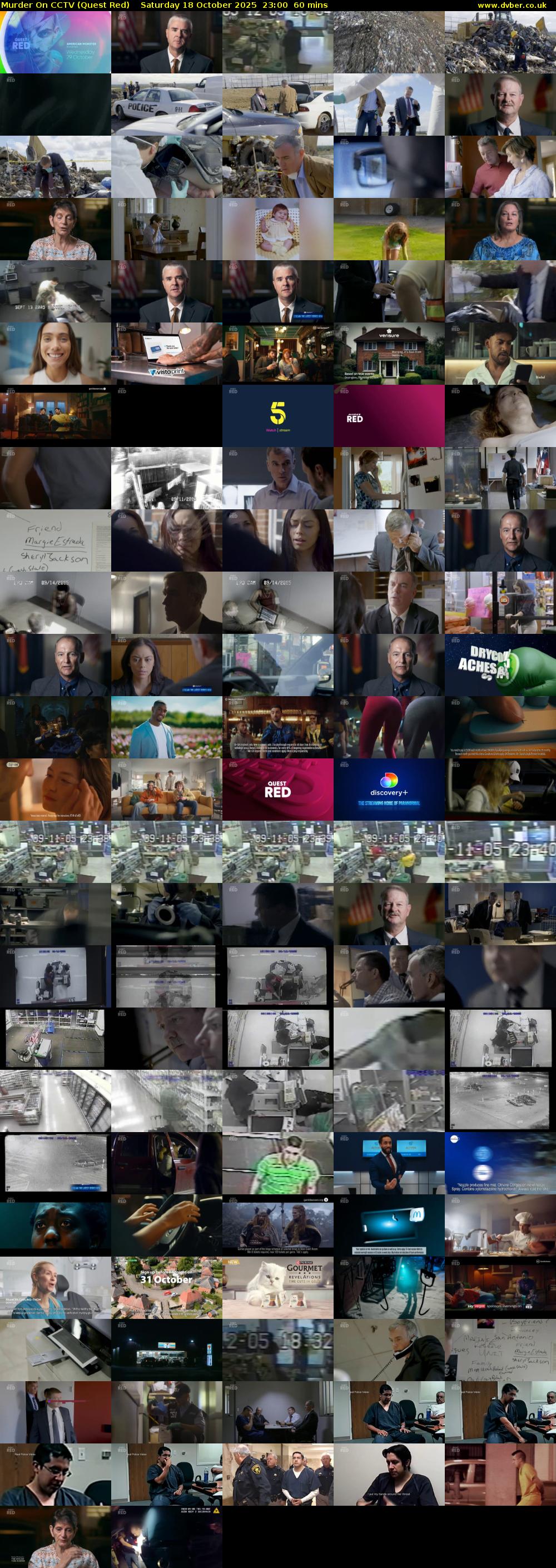 Murder On CCTV (Quest Red) Saturday 18 October 2025 23:00 - 00:00
