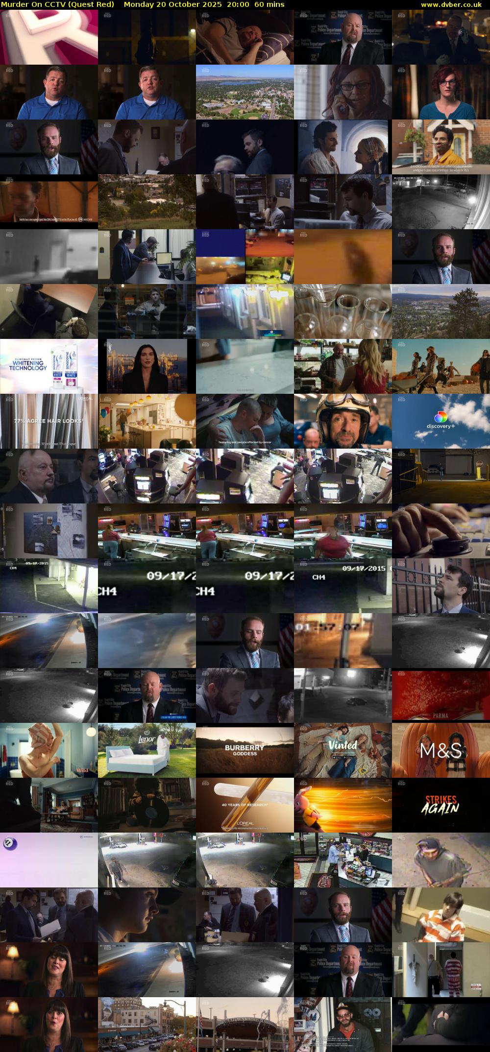 Murder On CCTV (Quest Red) Monday 20 October 2025 20:00 - 21:00