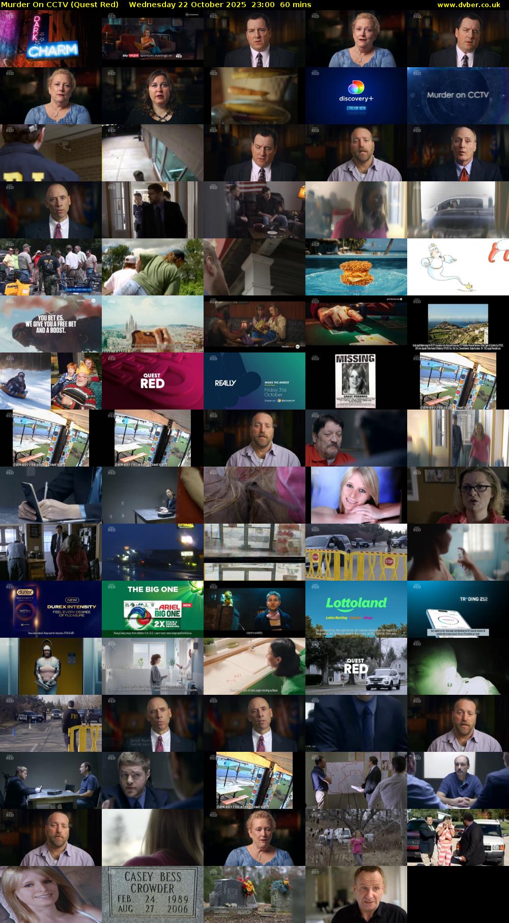 Murder On CCTV (Quest Red) Wednesday 22 October 2025 23:00 - 00:00