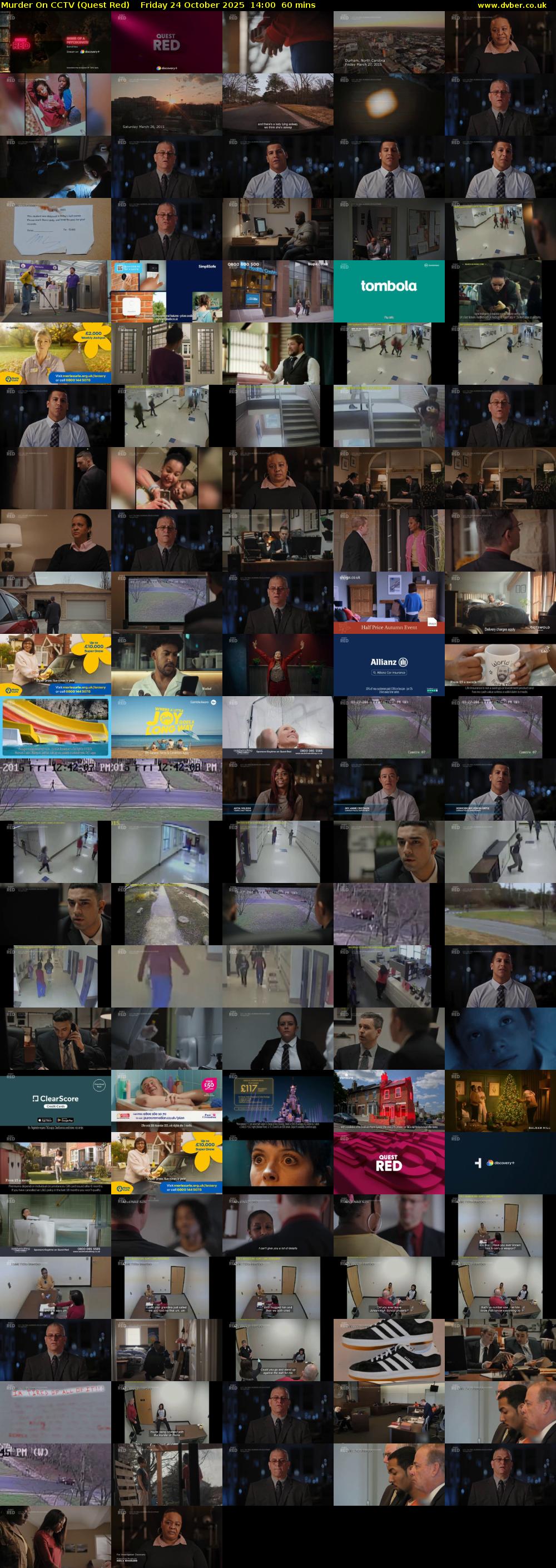 Murder On CCTV (Quest Red) Friday 24 October 2025 14:00 - 15:00