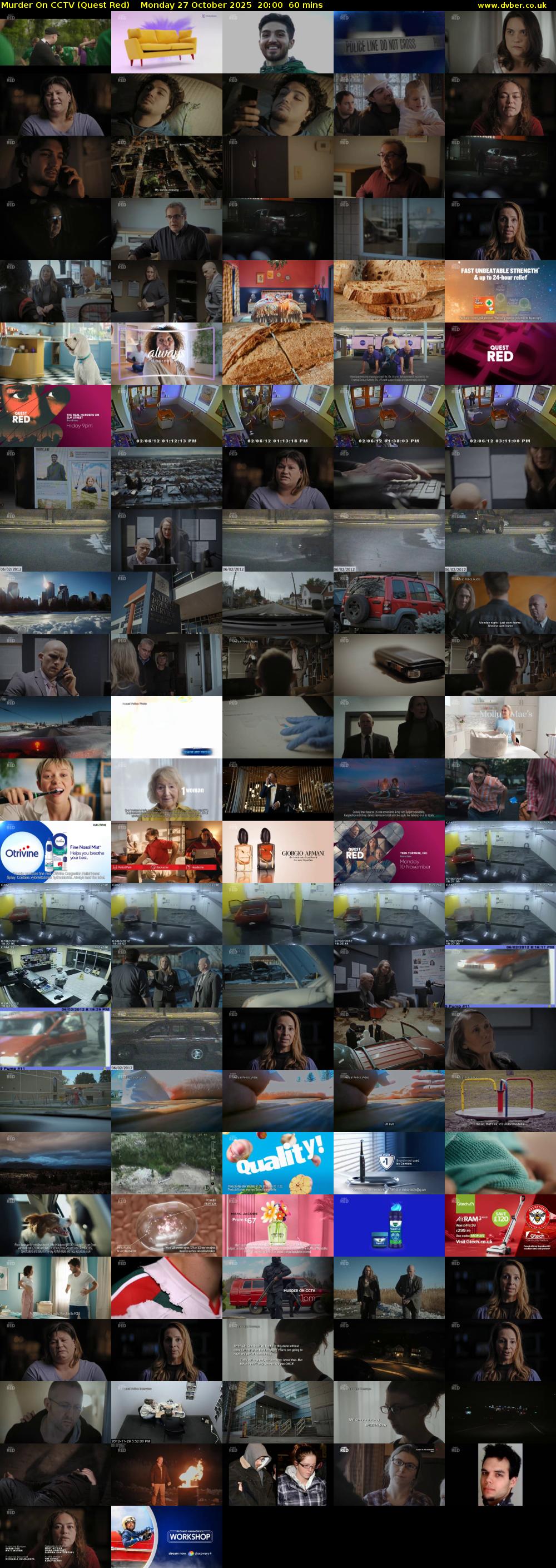 Murder On CCTV (Quest Red) Monday 27 October 2025 20:00 - 21:00