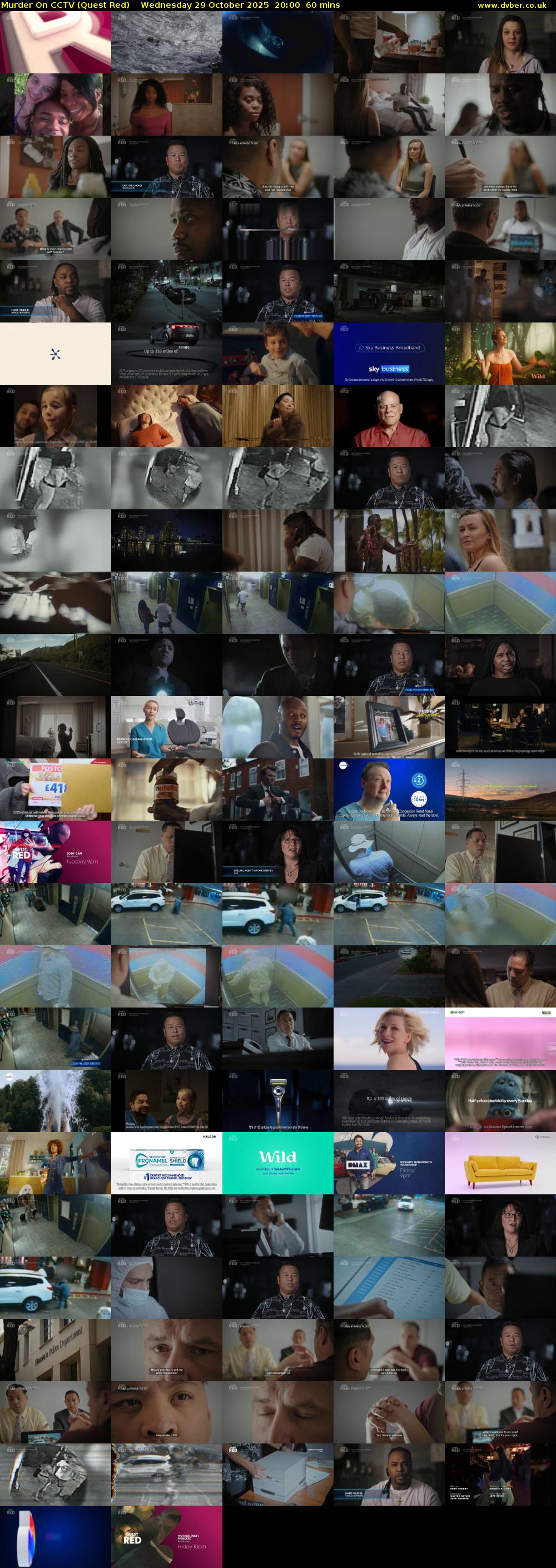 Murder On CCTV (Quest Red) Wednesday 29 October 2025 20:00 - 21:00