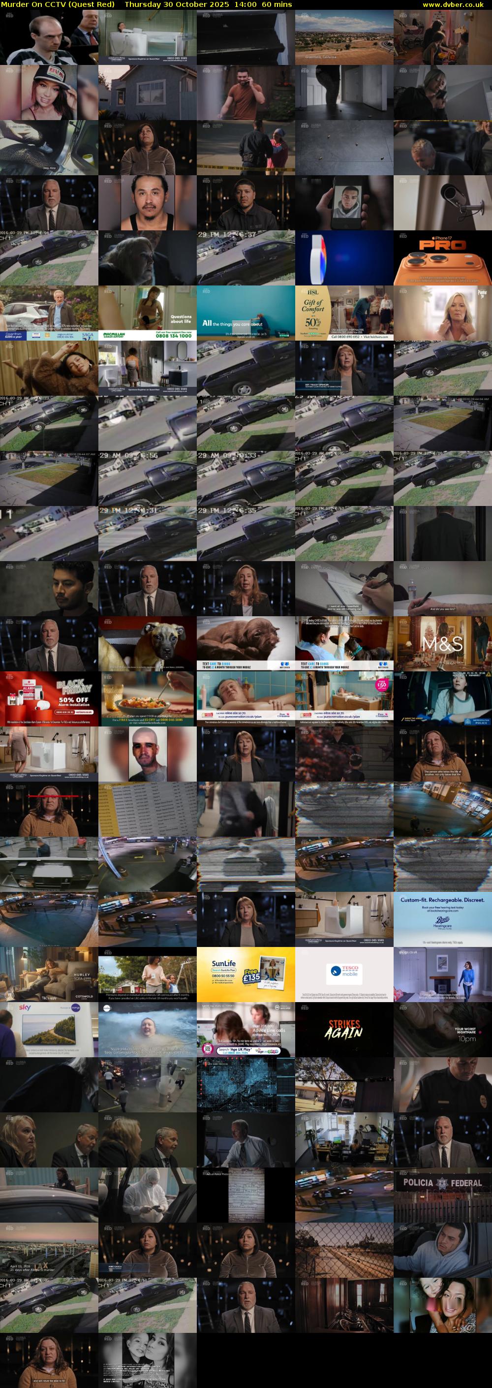 Murder On CCTV (Quest Red) Thursday 30 October 2025 14:00 - 15:00