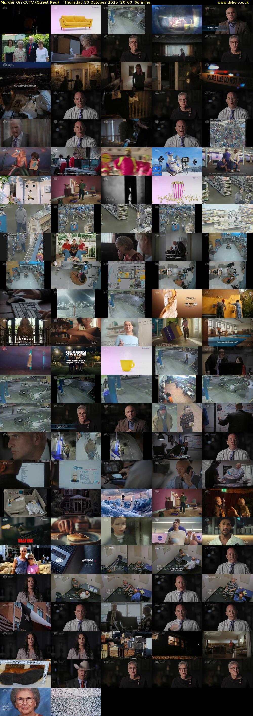 Murder On CCTV (Quest Red) Thursday 30 October 2025 20:00 - 21:00