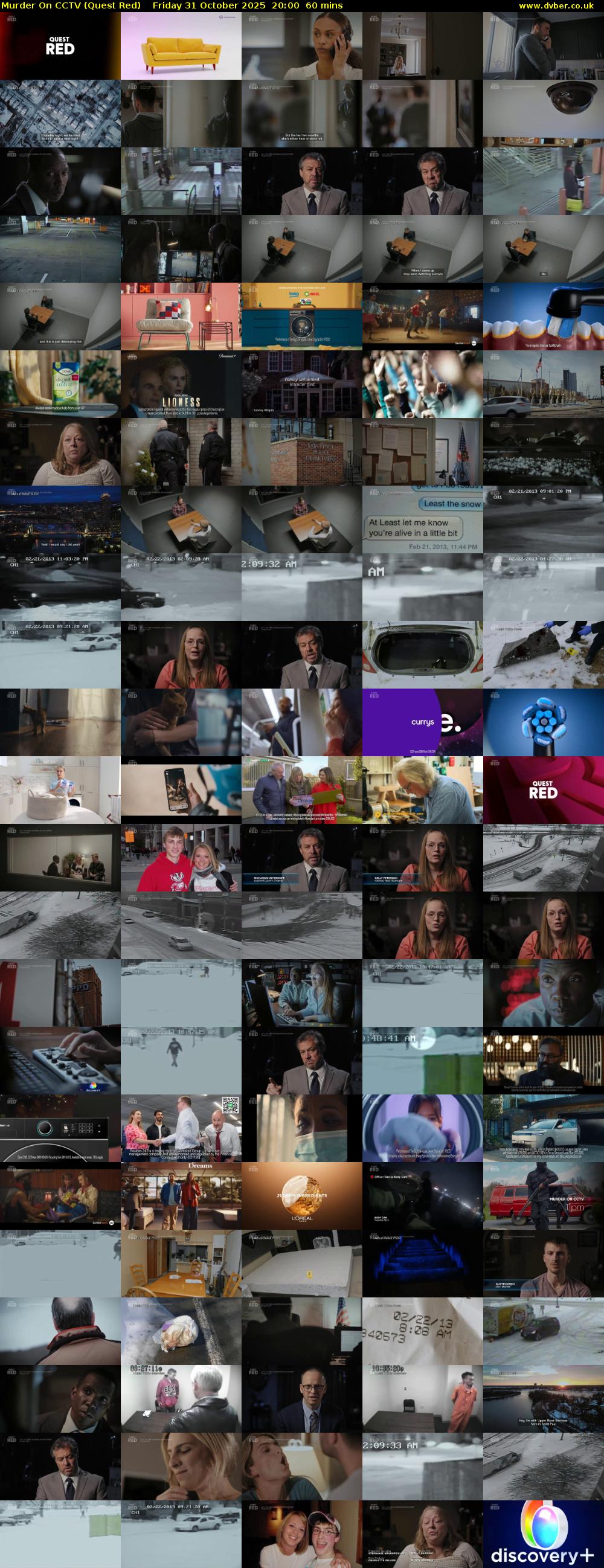 Murder On CCTV (Quest Red) Friday 31 October 2025 20:00 - 21:00