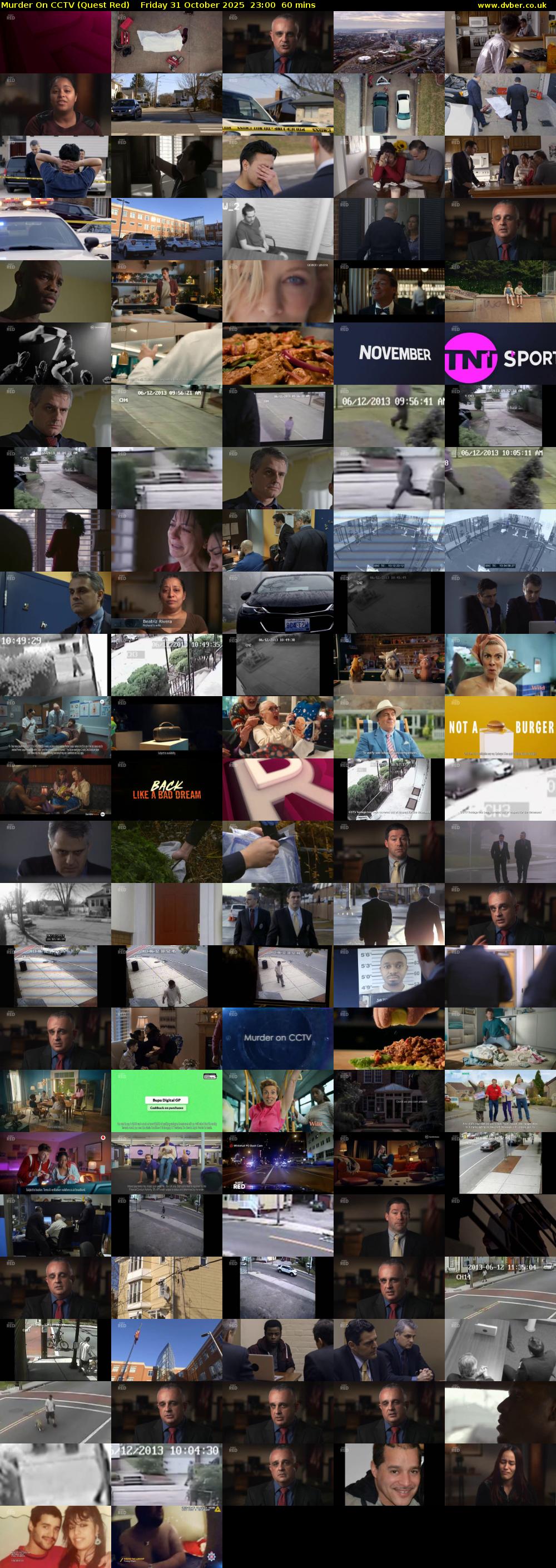 Murder On CCTV (Quest Red) Friday 31 October 2025 23:00 - 00:00