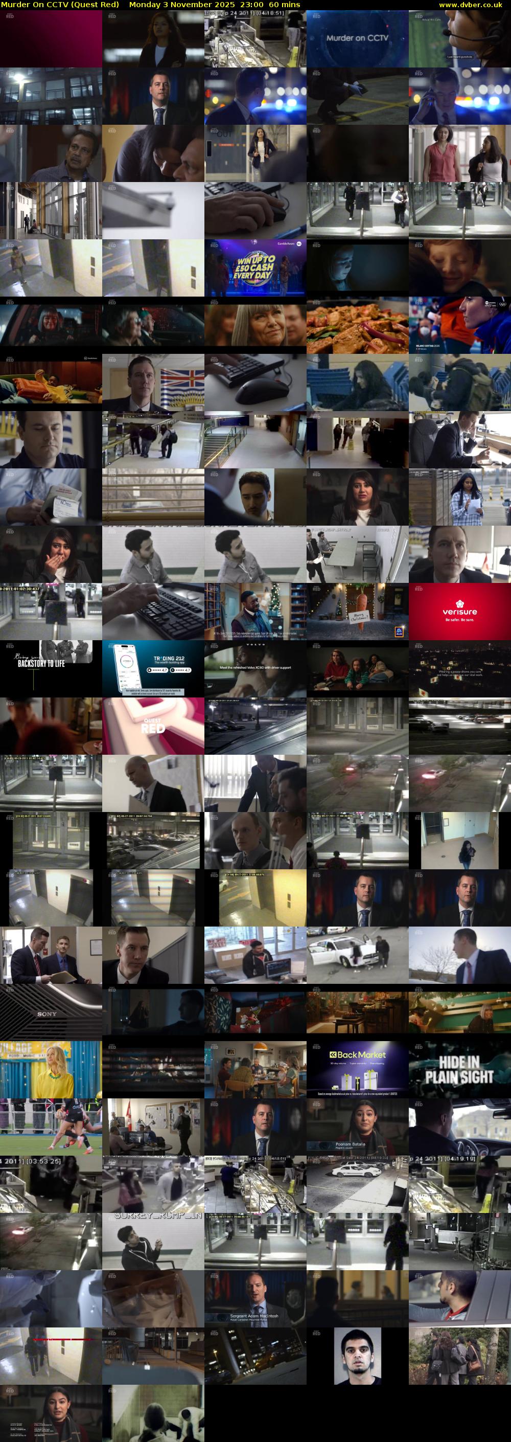 Murder On CCTV (Quest Red) Monday 3 November 2025 23:00 - 00:00