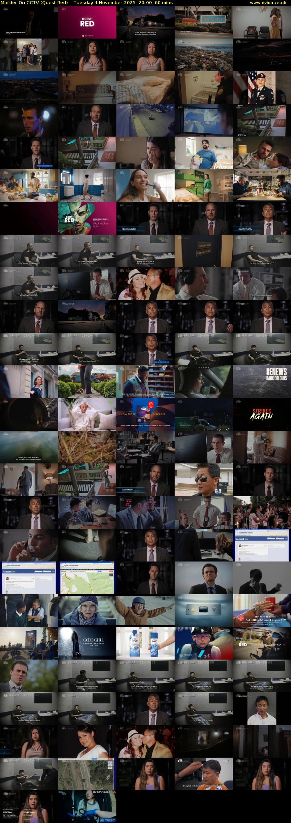 Murder On CCTV (Quest Red) Tuesday 4 November 2025 20:00 - 21:00