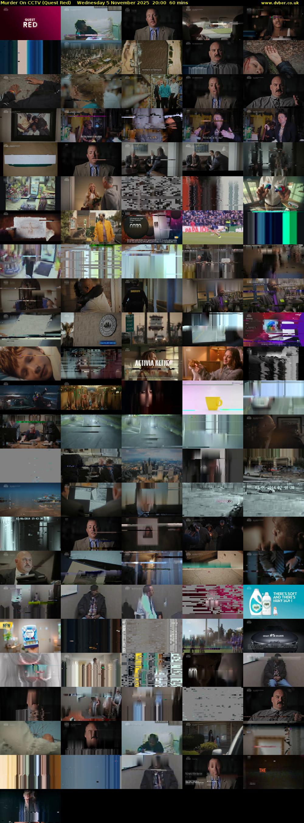 Murder On CCTV (Quest Red) Wednesday 5 November 2025 20:00 - 21:00