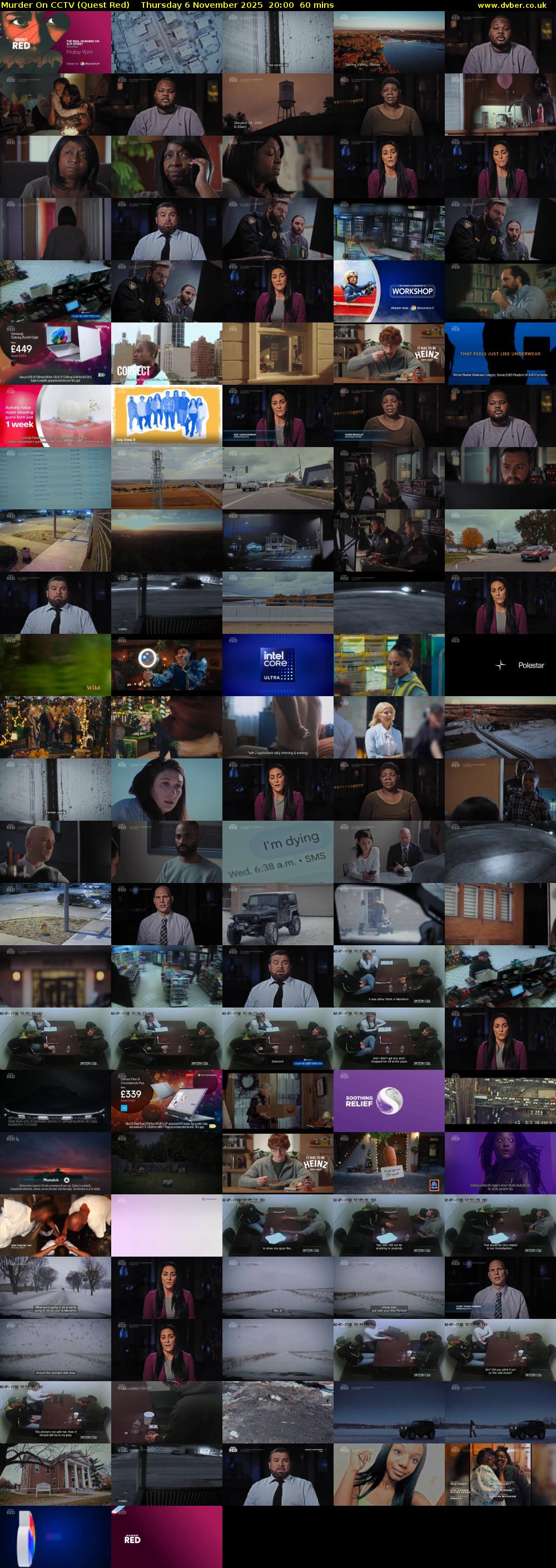 Murder On CCTV (Quest Red) Thursday 6 November 2025 20:00 - 21:00