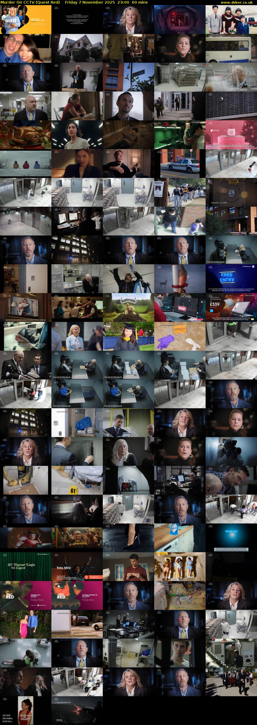 Murder On CCTV (Quest Red) Friday 7 November 2025 23:00 - 00:00
