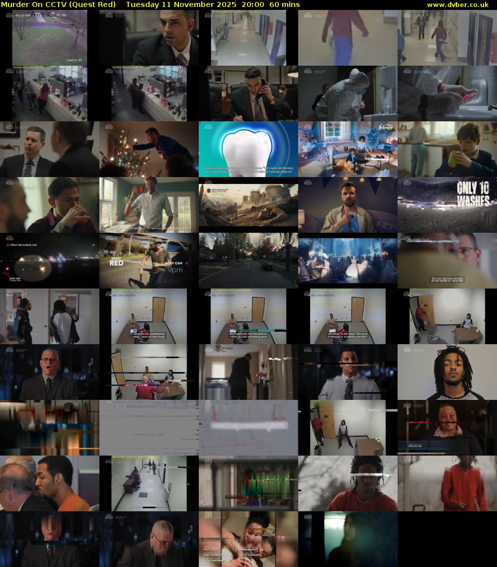 Murder On CCTV (Quest Red) Tuesday 11 November 2025 20:00 - 21:00