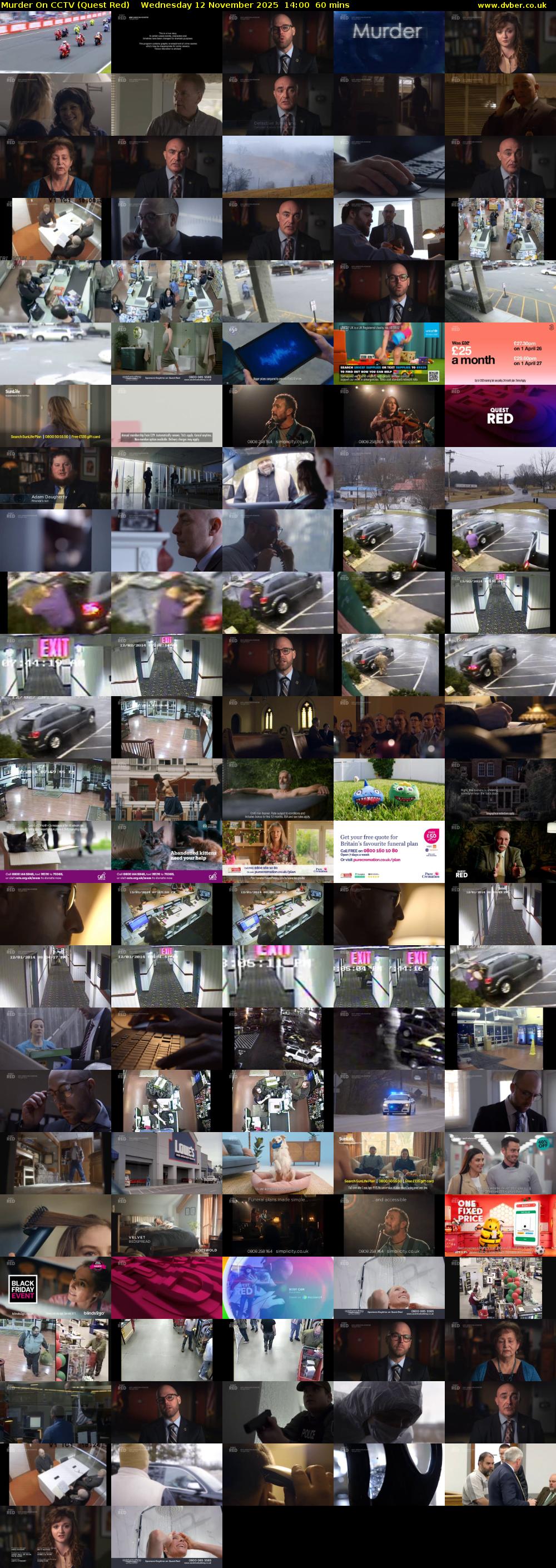 Murder On CCTV (Quest Red) Wednesday 12 November 2025 14:00 - 15:00