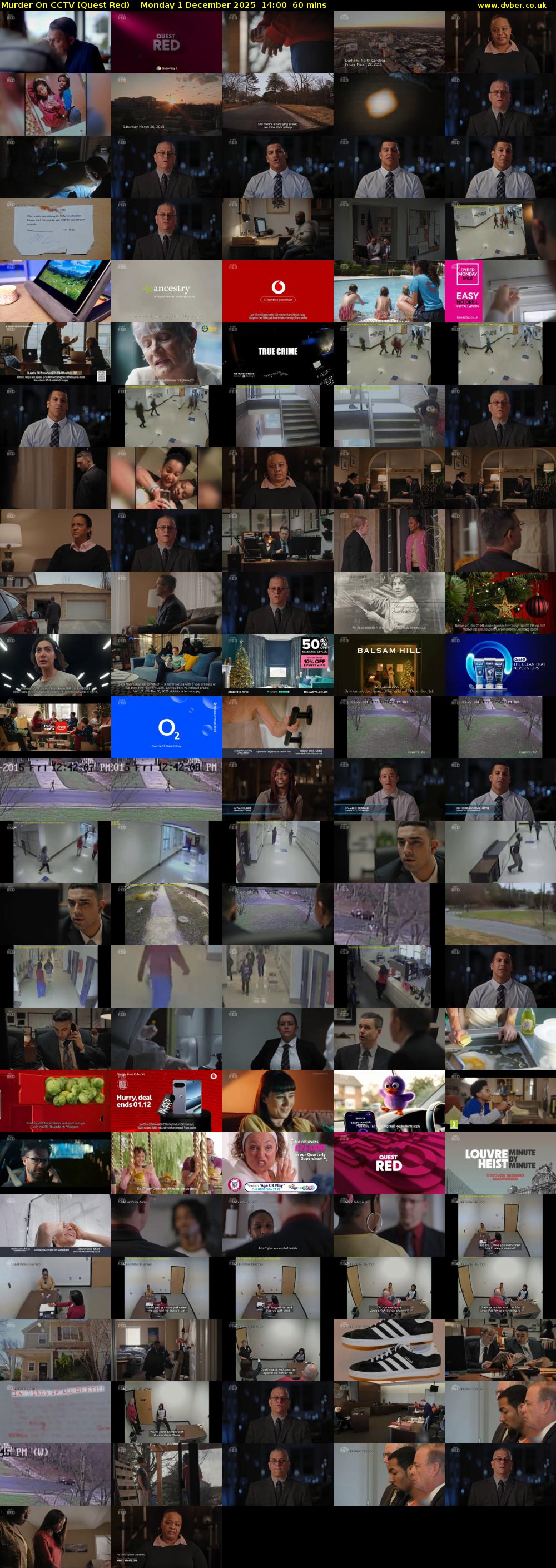 Murder On CCTV (Quest Red) Monday 1 December 2025 14:00 - 15:00