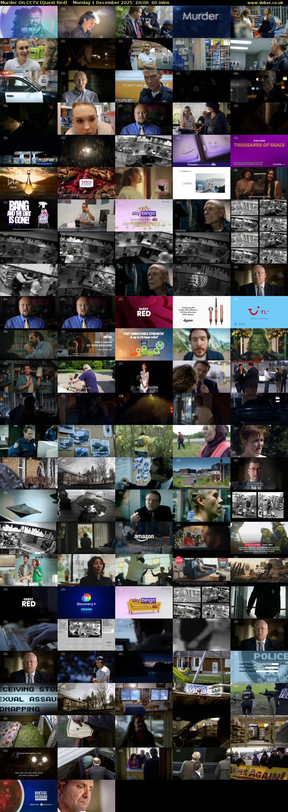 Murder On CCTV (Quest Red) Monday 1 December 2025 20:00 - 21:00