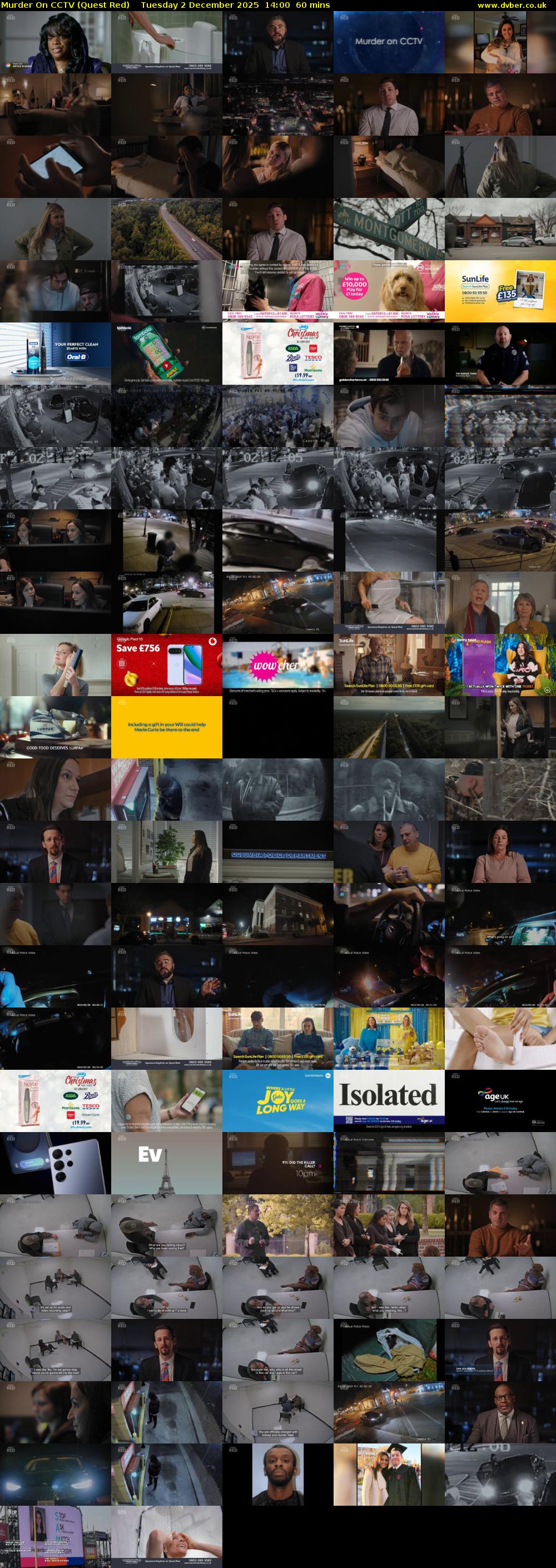 Murder On CCTV (Quest Red) Tuesday 2 December 2025 14:00 - 15:00