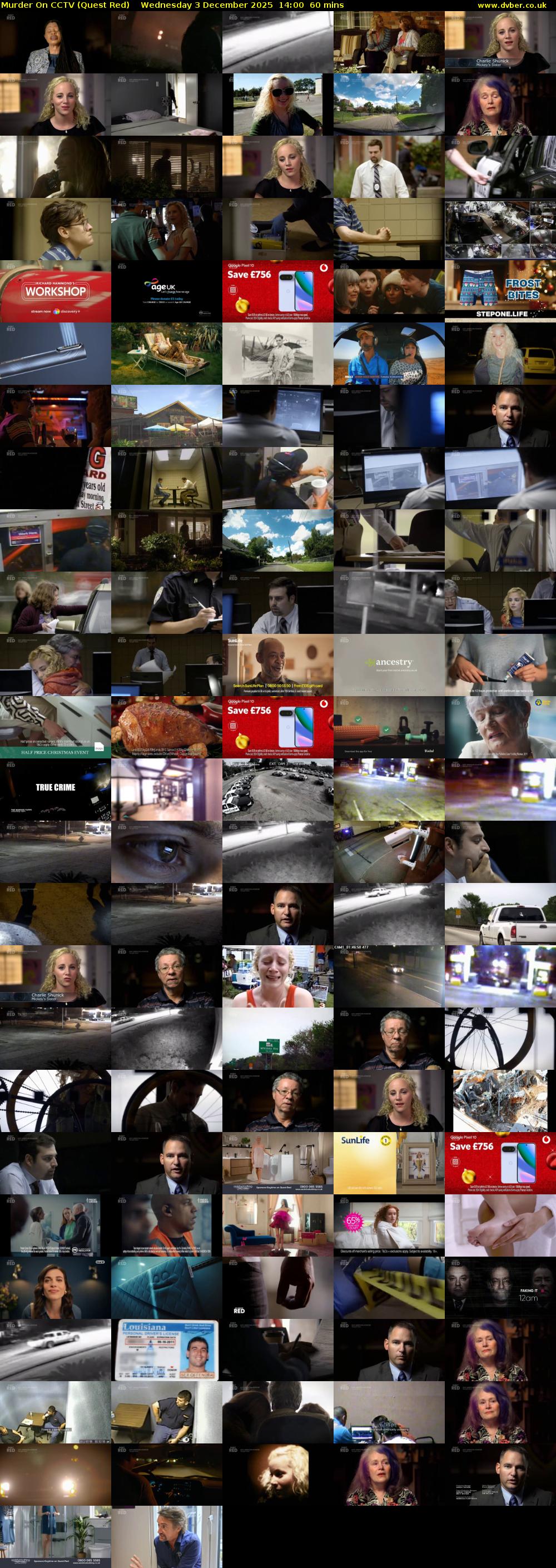 Murder On CCTV (Quest Red) Wednesday 3 December 2025 14:00 - 15:00