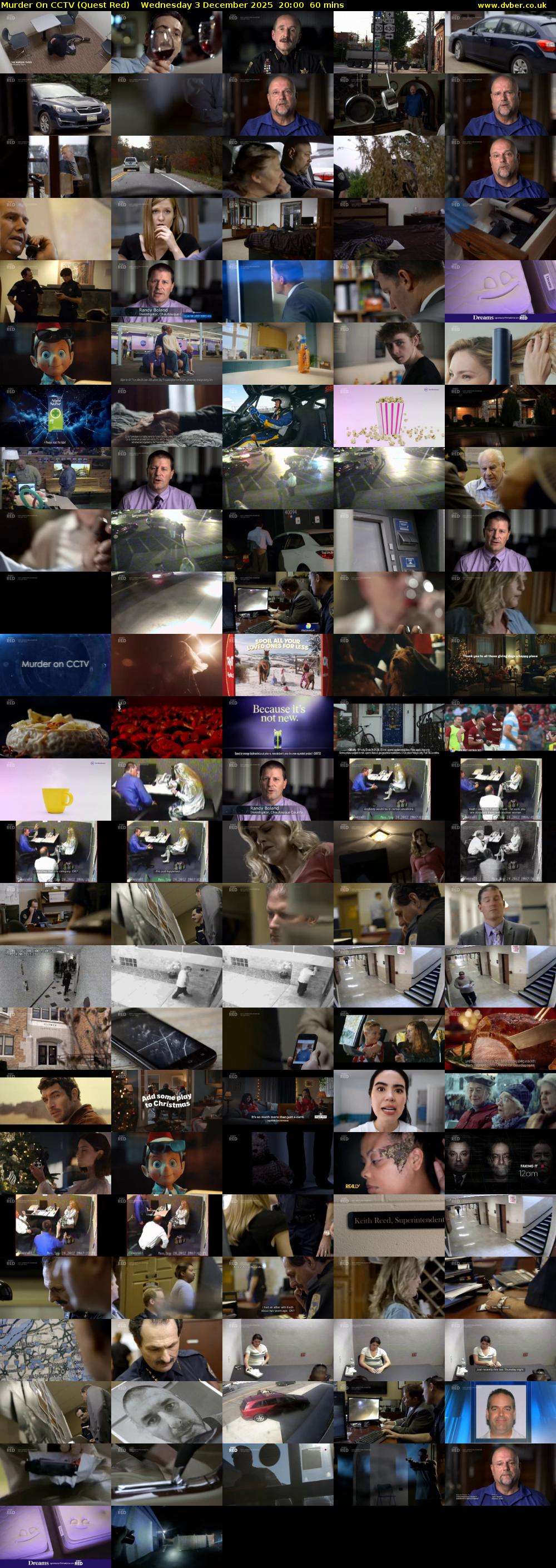 Murder On CCTV (Quest Red) Wednesday 3 December 2025 20:00 - 21:00