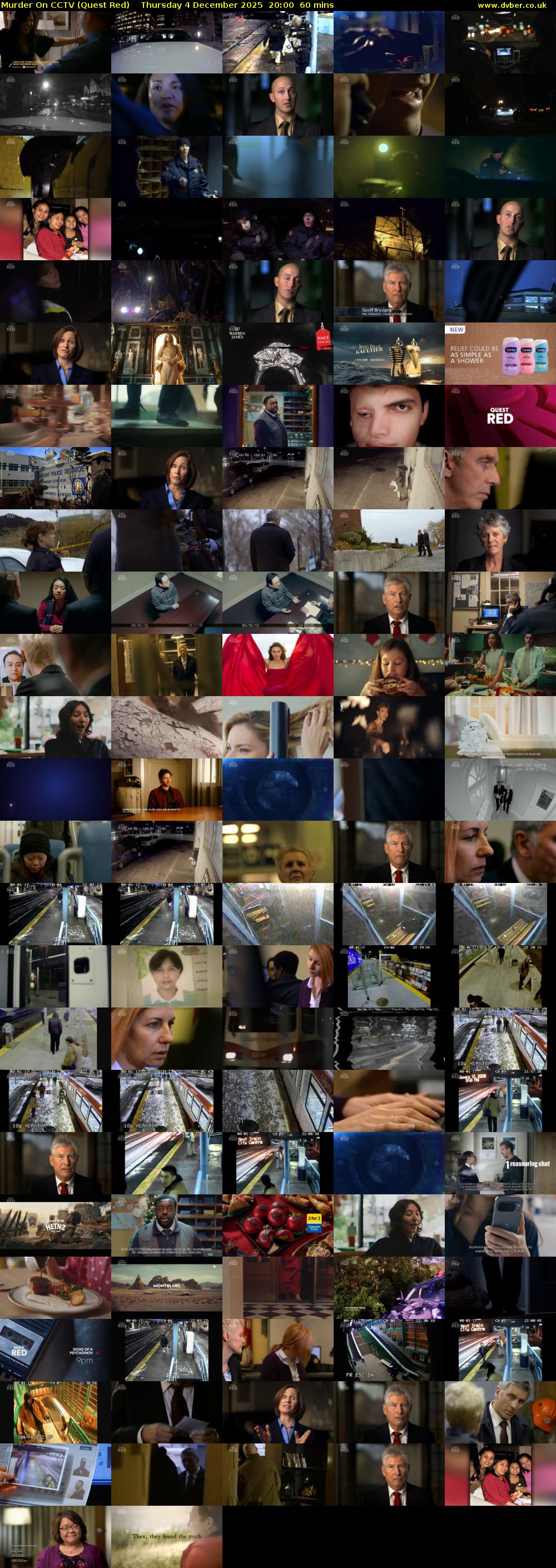 Murder On CCTV (Quest Red) Thursday 4 December 2025 20:00 - 21:00