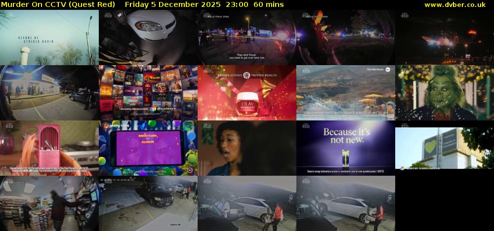Murder On CCTV (Quest Red) Friday 5 December 2025 23:00 - 00:00