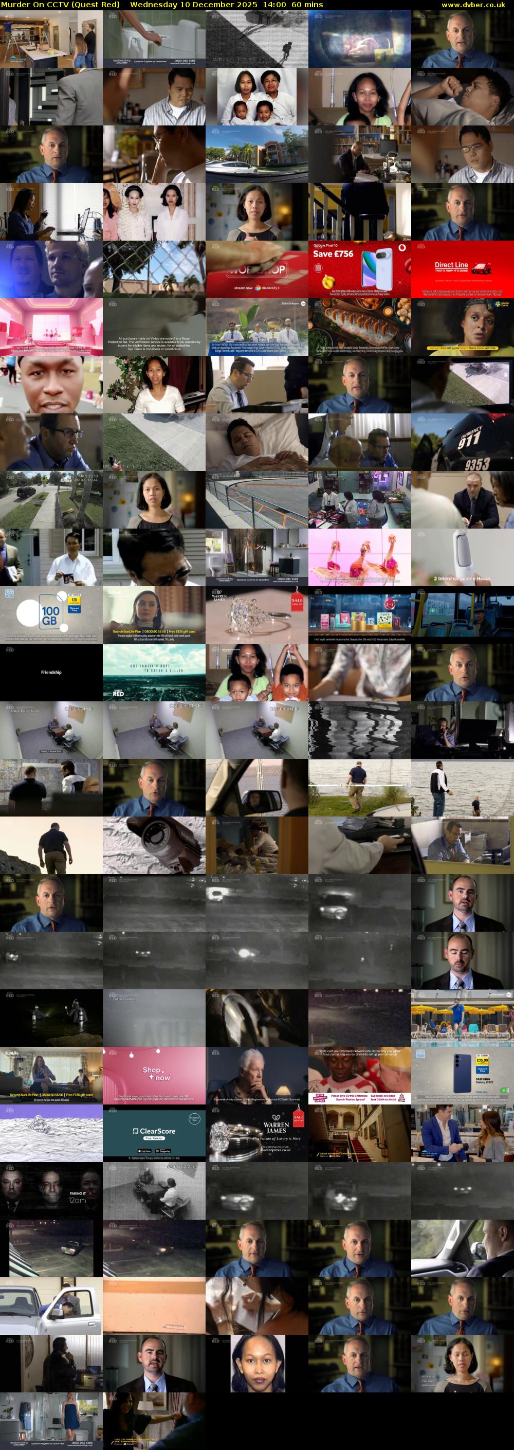 Murder On CCTV (Quest Red) Wednesday 10 December 2025 14:00 - 15:00