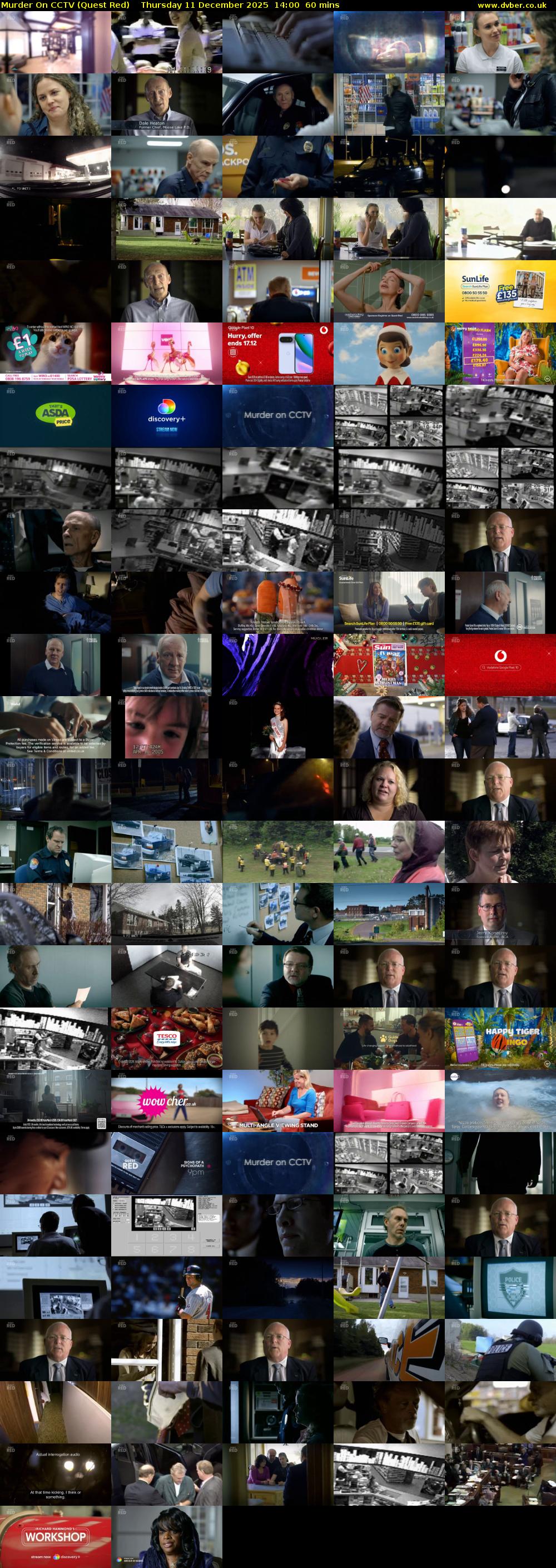 Murder On CCTV (Quest Red) Thursday 11 December 2025 14:00 - 15:00