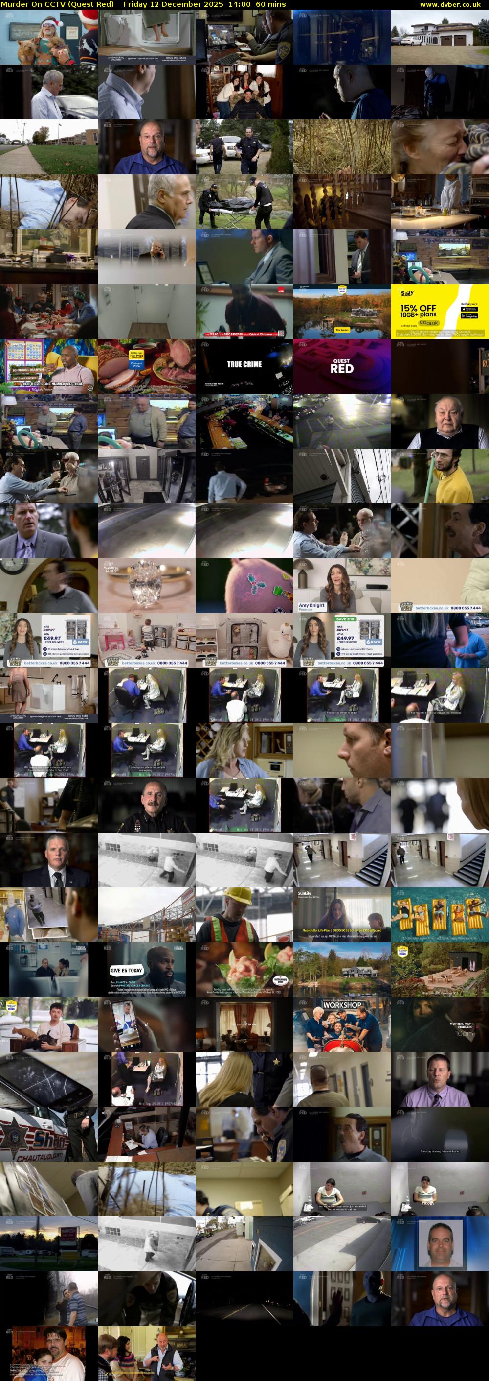 Murder On CCTV (Quest Red) Friday 12 December 2025 14:00 - 15:00