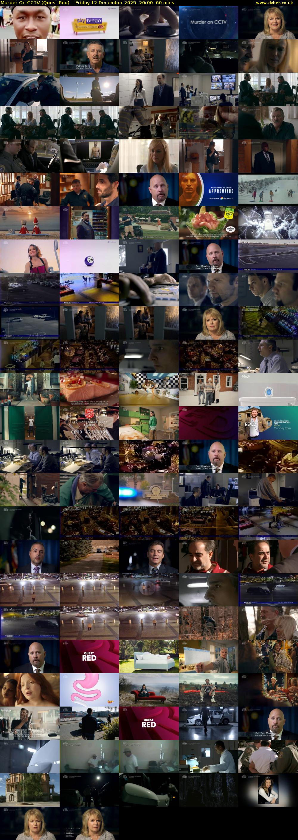 Murder On CCTV (Quest Red) Friday 12 December 2025 20:00 - 21:00