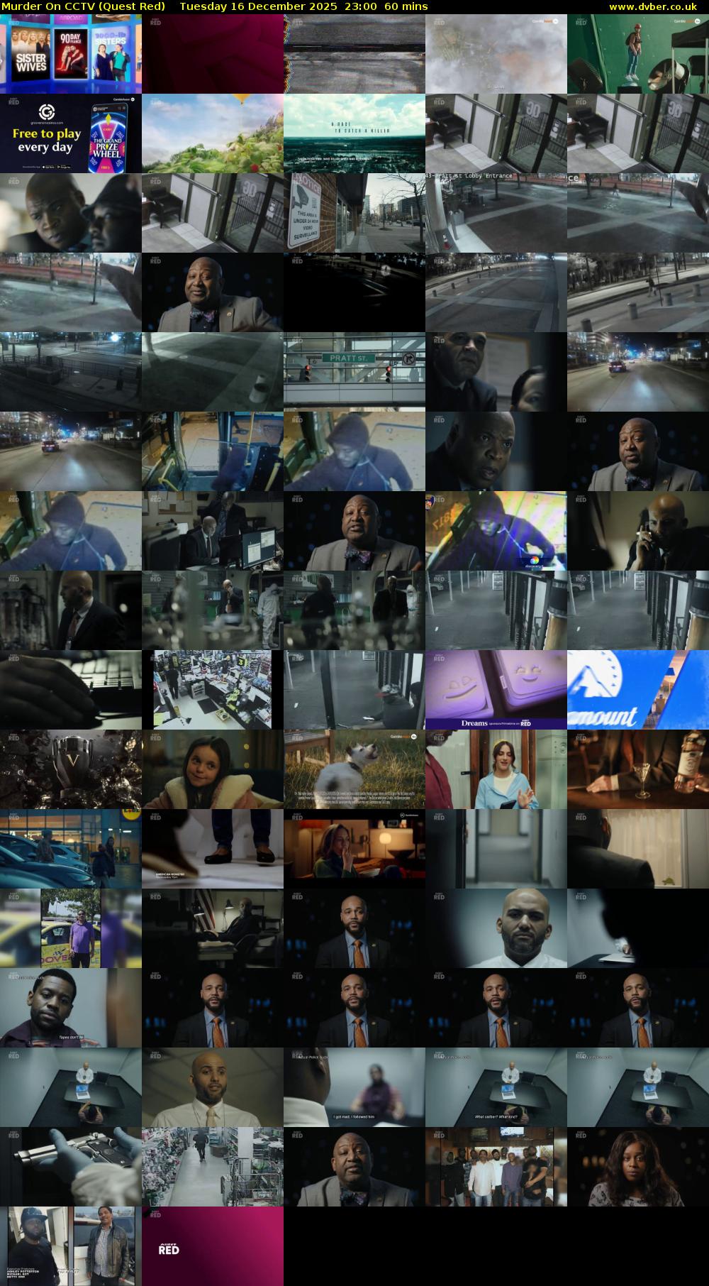 Murder On CCTV (Quest Red) Tuesday 16 December 2025 23:00 - 00:00