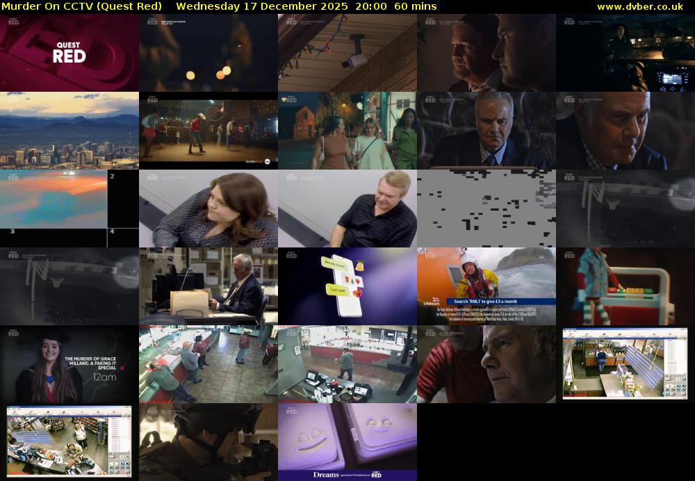 Murder On CCTV (Quest Red) Wednesday 17 December 2025 20:00 - 21:00