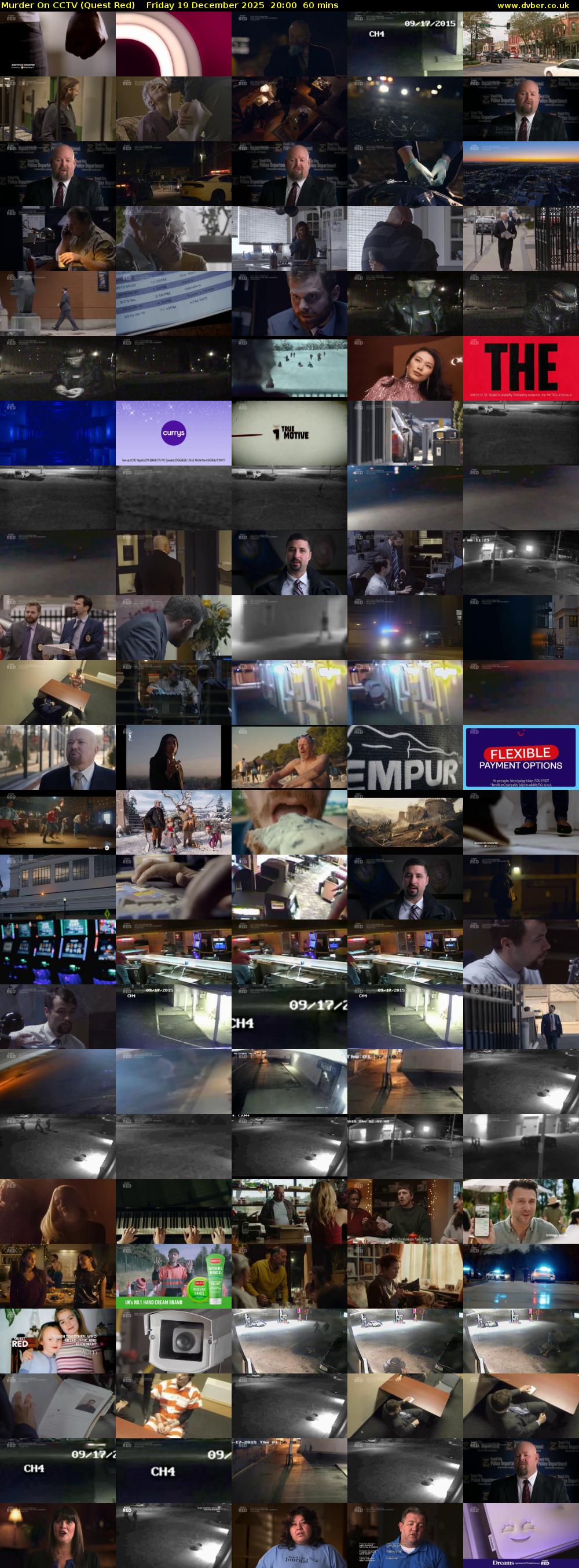 Murder On CCTV (Quest Red) Friday 19 December 2025 20:00 - 21:00