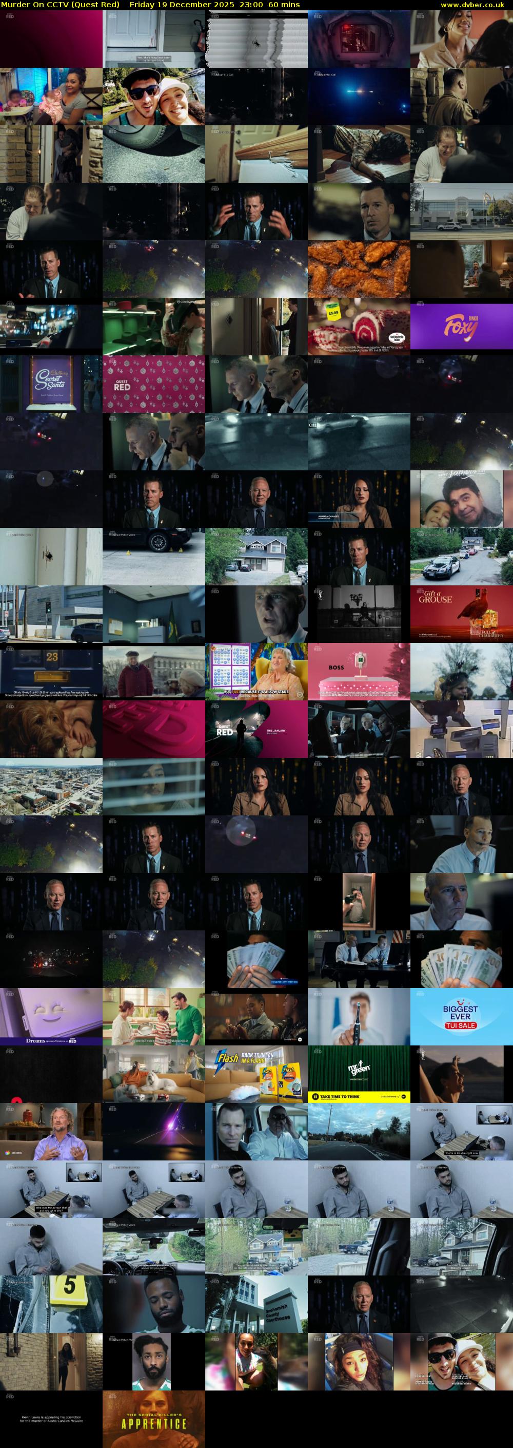 Murder On CCTV (Quest Red) Friday 19 December 2025 23:00 - 00:00
