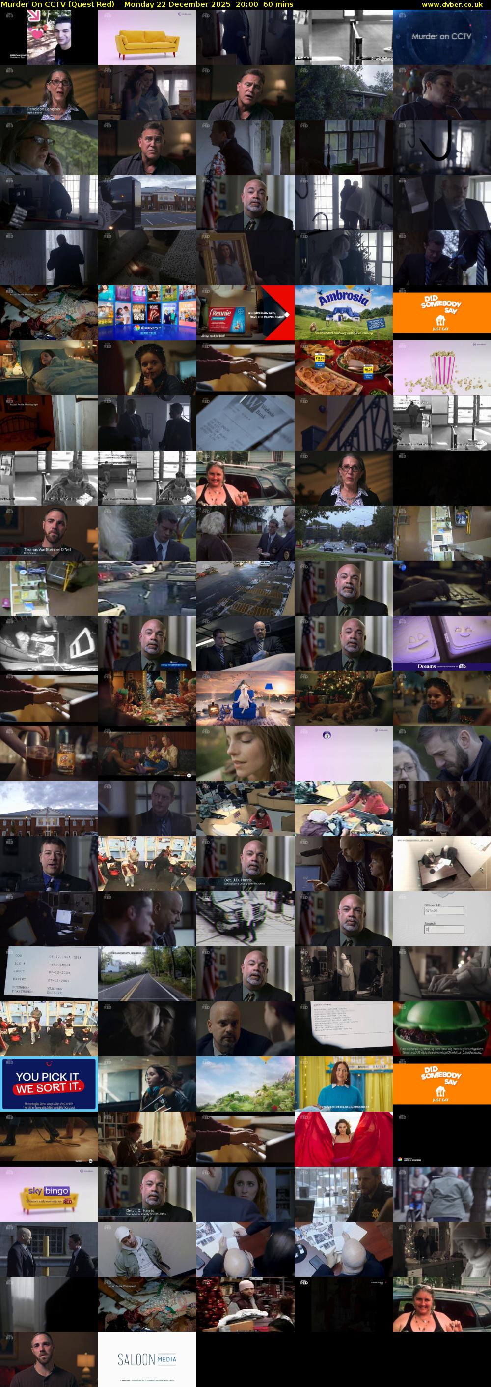 Murder On CCTV (Quest Red) Monday 22 December 2025 20:00 - 21:00