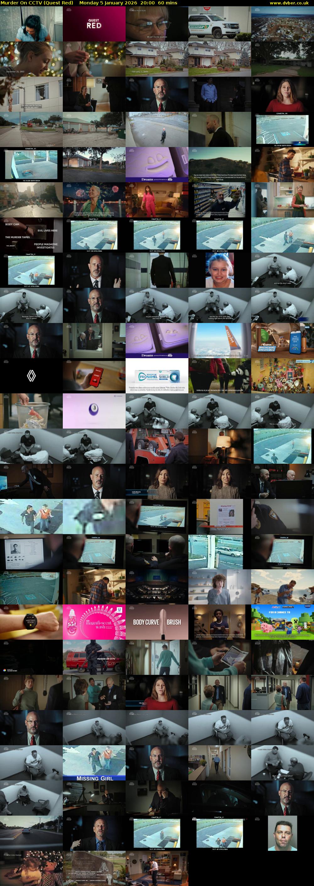 Murder On CCTV (Quest Red) Monday 5 January 2026 20:00 - 21:00