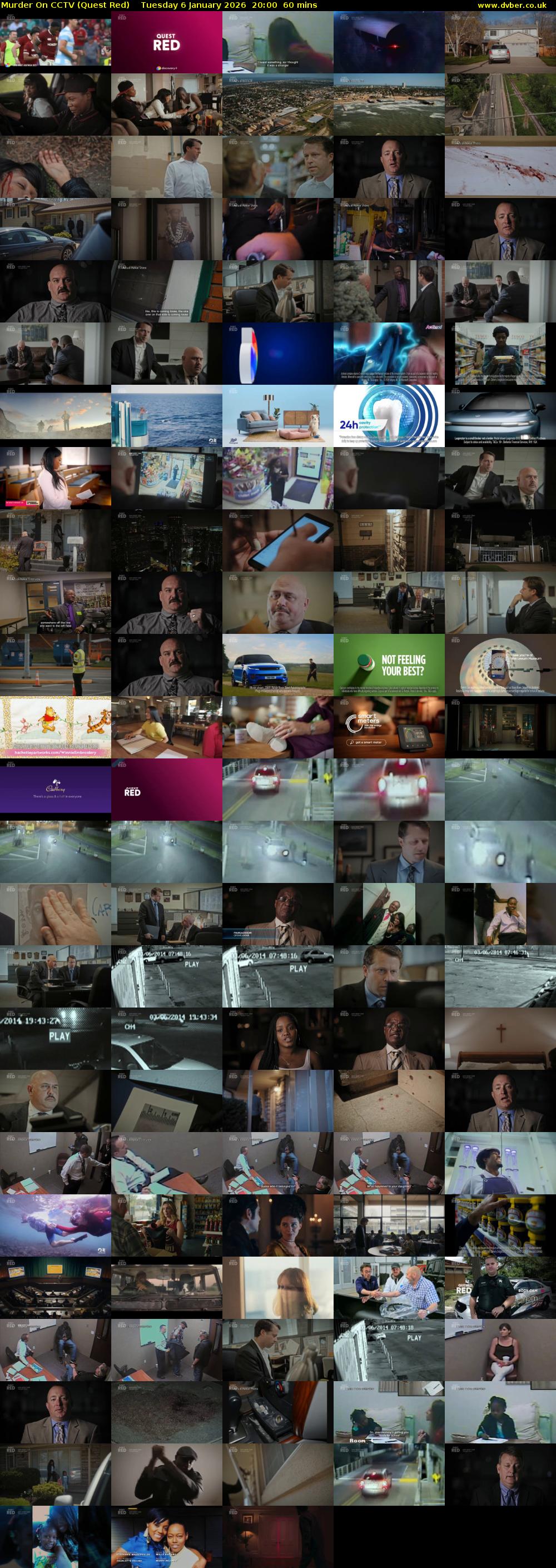 Murder On CCTV (Quest Red) Tuesday 6 January 2026 20:00 - 21:00