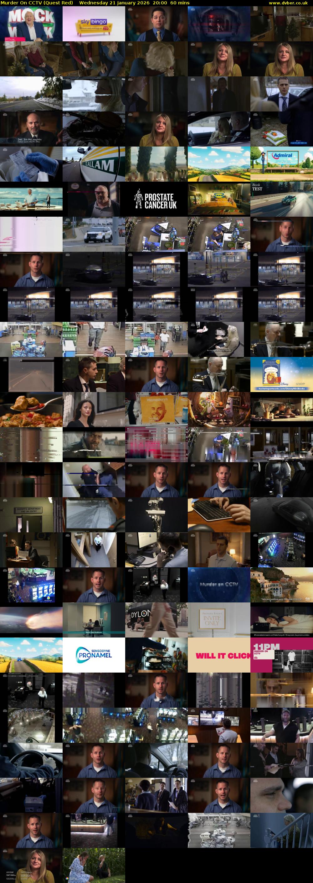 Murder On CCTV (Quest Red) Wednesday 21 January 2026 20:00 - 21:00