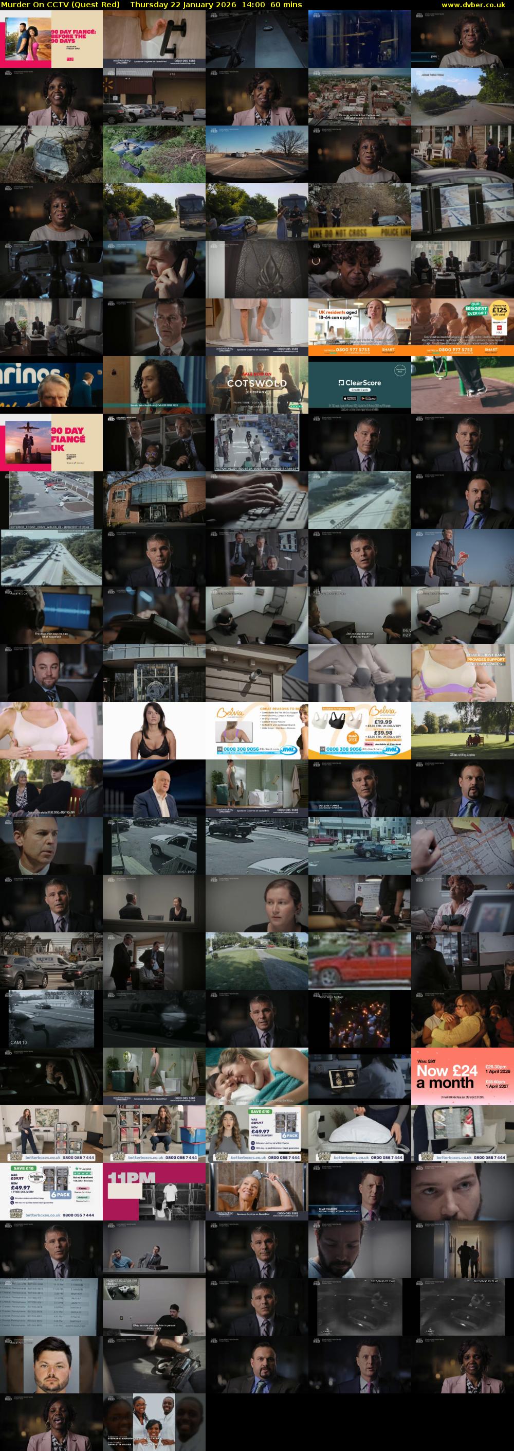 Murder On CCTV (Quest Red) Thursday 22 January 2026 14:00 - 15:00