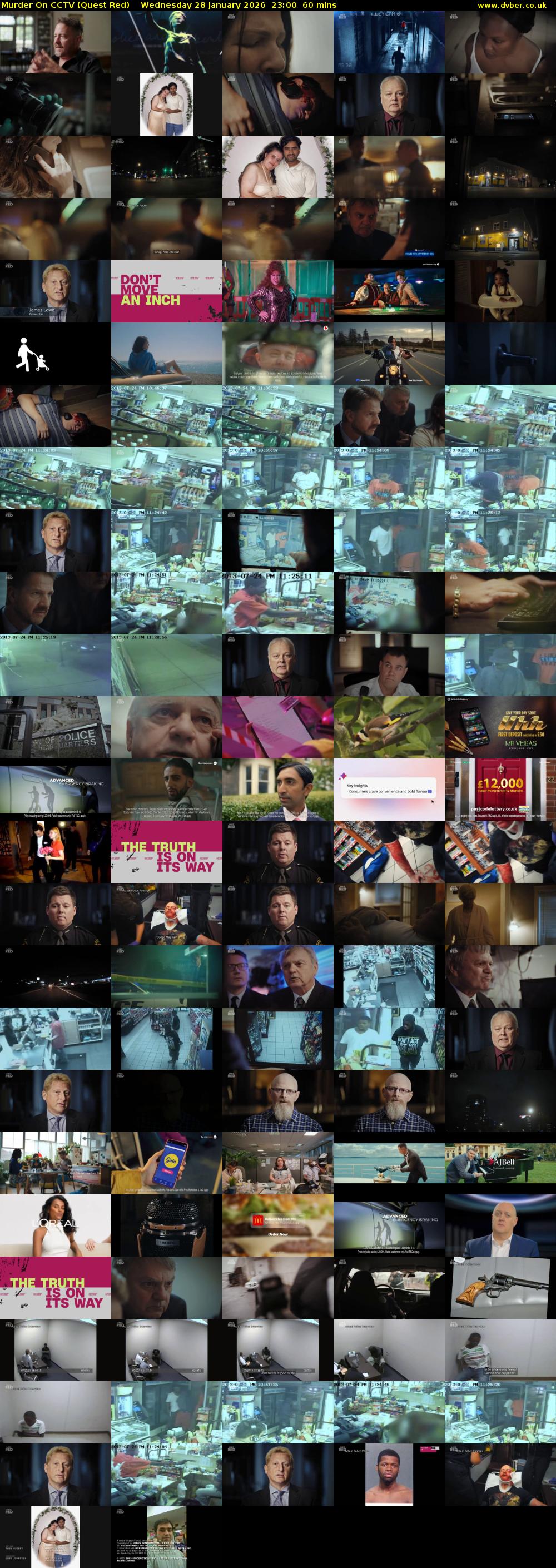 Murder On CCTV (Quest Red) Wednesday 28 January 2026 23:00 - 00:00