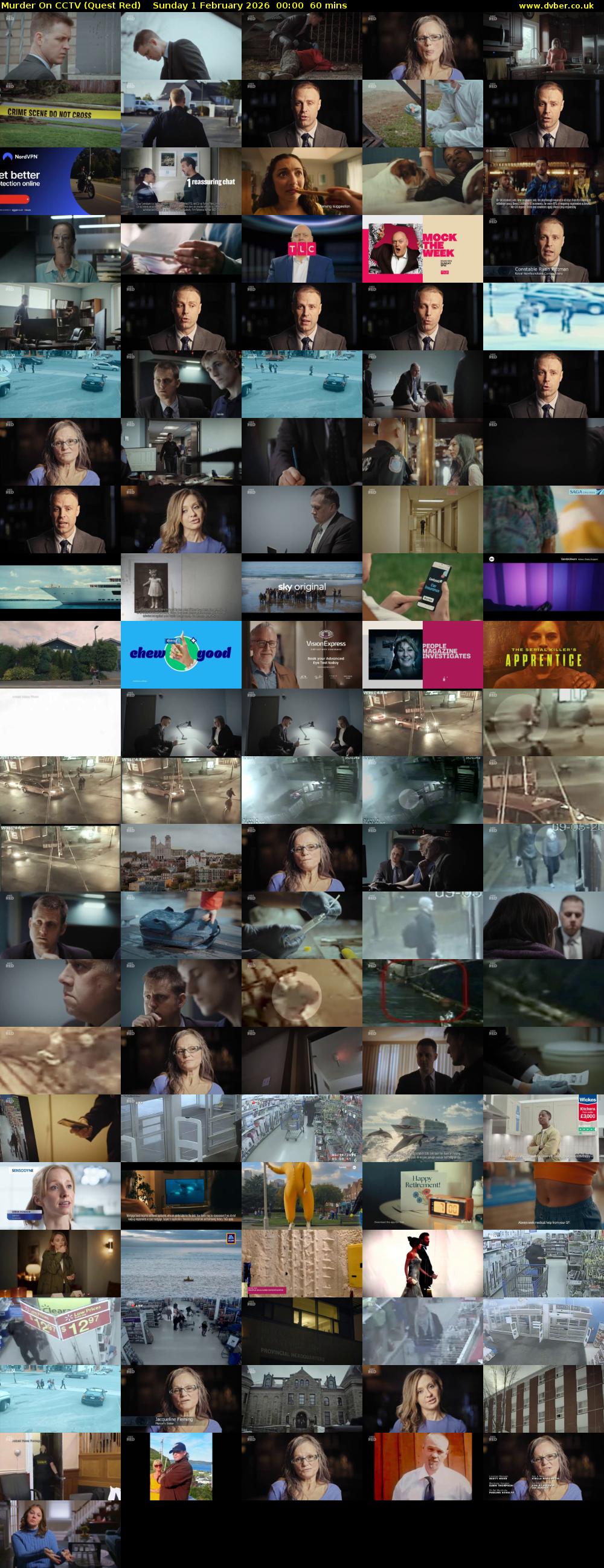 Murder On CCTV (Quest Red) Sunday 1 February 2026 00:00 - 01:00