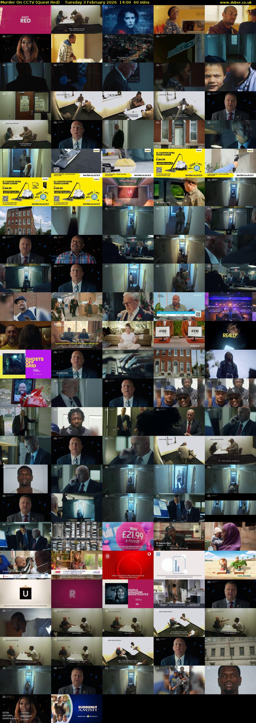 Murder On CCTV (Quest Red) Tuesday 3 February 2026 14:00 - 15:00