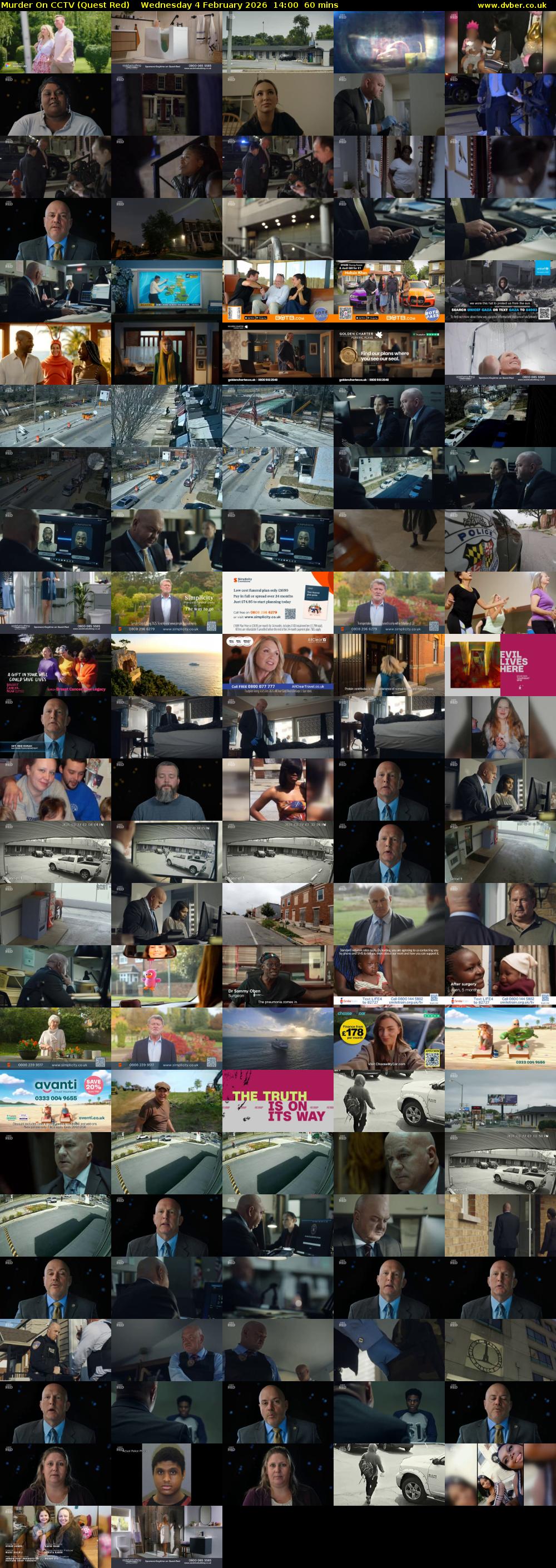 Murder On CCTV (Quest Red) Wednesday 4 February 2026 14:00 - 15:00